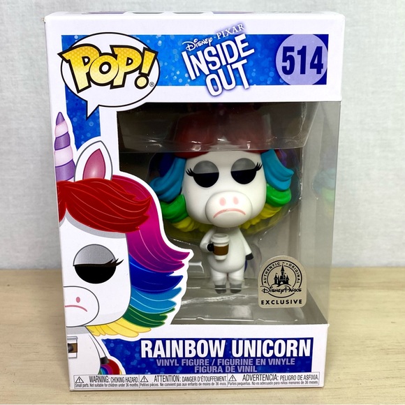 Funko Pop Inside Out Rainbow Unicorn Disney Parks Exclusive 514 Pixar Vaulted - Picture 1 of 10